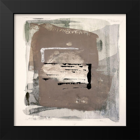 Mozaic 25 Black Modern Wood Framed Art Print by Aryai, Sia