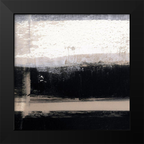 Mozaic 48 Black Modern Wood Framed Art Print by Aryai, Sia