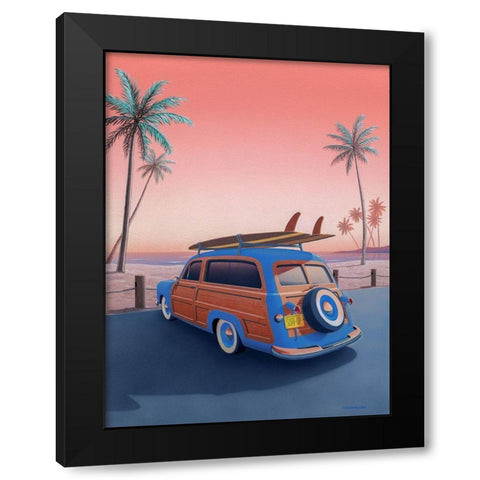 Pacific Coast Black Modern Wood Framed Art Print with Double Matting by Courtney, Richard