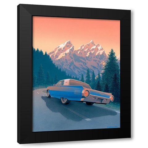 Grand Teton Black Modern Wood Framed Art Print with Double Matting by Courtney, Richard