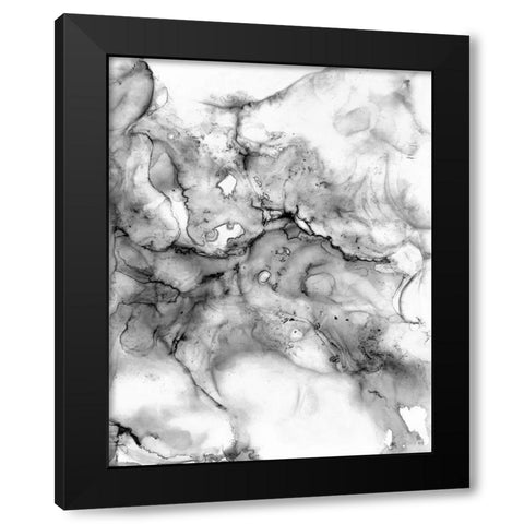 Marble Black Modern Wood Framed Art Print by Curinga, Kim