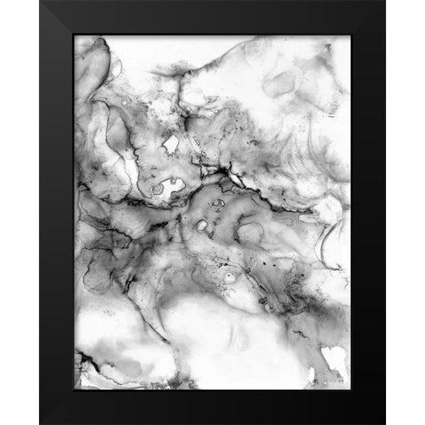 Marble Black Modern Wood Framed Art Print by Curinga, Kim