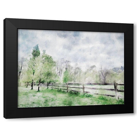 Scenic Fence Black Modern Wood Framed Art Print by Curinga, Kim