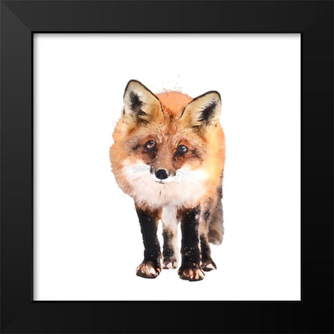 Full On Fox Black Modern Wood Framed Art Print by Curinga, Kim