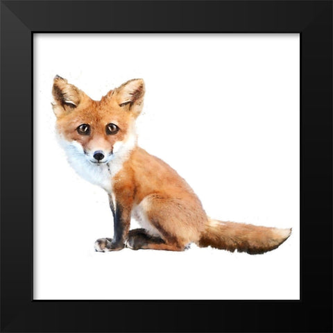 Foxy Baby Black Modern Wood Framed Art Print by Curinga, Kim