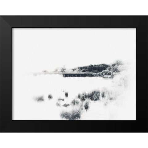 Bleached Marsh Grass Black Modern Wood Framed Art Print by Curinga, Kim