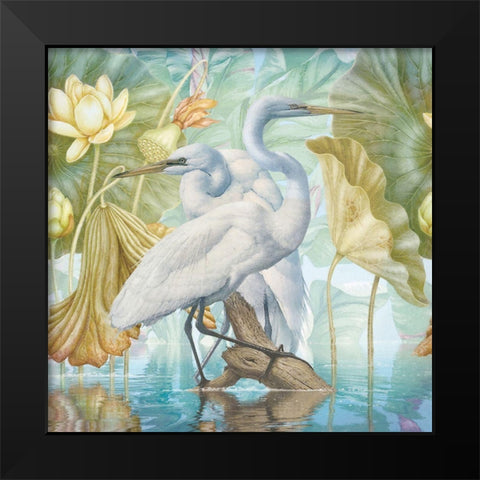 Water Walkers I Black Modern Wood Framed Art Print by Hunziker, Steve