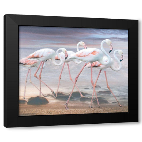 Quite Wave Black Modern Wood Framed Art Print by Hunziker, Steve