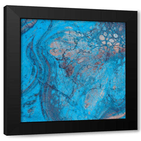 Craquelure Black Modern Wood Framed Art Print by Hunziker, Steve