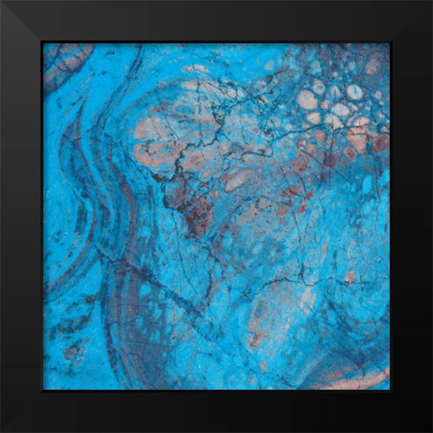 Craquelure Black Modern Wood Framed Art Print by Hunziker, Steve