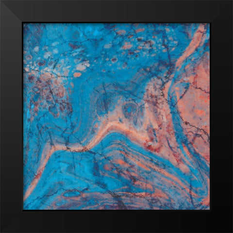 Craquelure II Black Modern Wood Framed Art Print by Hunziker, Steve