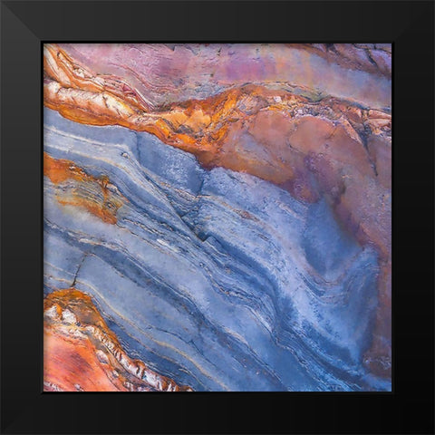 Craquelure IV Black Modern Wood Framed Art Print by Hunziker, Steve