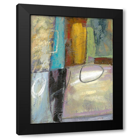 Cool Jazz Black Modern Wood Framed Art Print by Joy, Julie