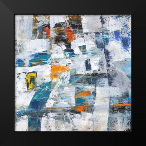 For the Love Black Modern Wood Framed Art Print by Joy, Julie