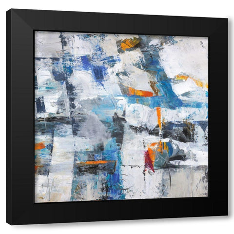 For the Love Black Modern Wood Framed Art Print by Joy, Julie