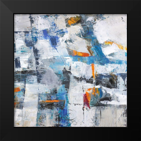 For the Love Black Modern Wood Framed Art Print by Joy, Julie