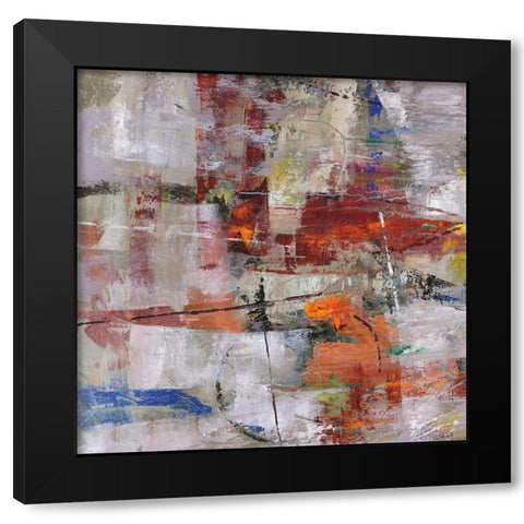 Buffalo Hunt I Black Modern Wood Framed Art Print with Double Matting by Joy, Julie