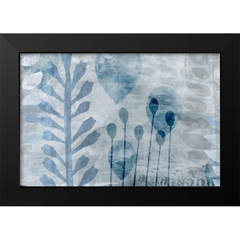 Brushwood Black Modern Wood Framed Art Print by Naskrent, Delores