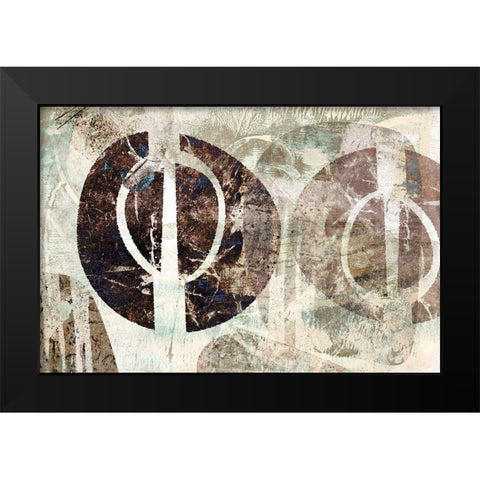Mirror Image Black Modern Wood Framed Art Print by Naskrent, Delores