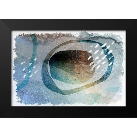 Transcription Black Modern Wood Framed Art Print by Naskrent, Delores