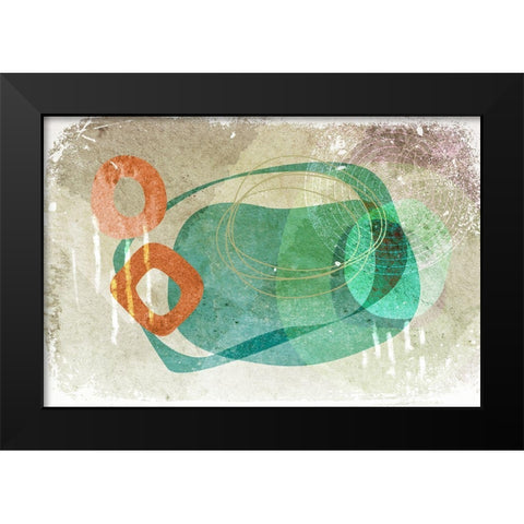 Chronicle Black Modern Wood Framed Art Print by Naskrent, Delores