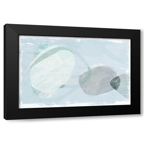 Blue Tide Black Modern Wood Framed Art Print with Double Matting by Naskrent, Delores