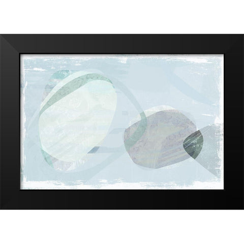 Blue Tide Black Modern Wood Framed Art Print by Naskrent, Delores