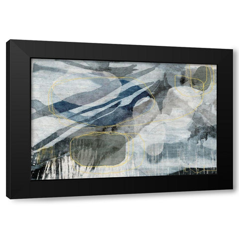 Pearly Dusk Black Modern Wood Framed Art Print with Double Matting by Naskrent, Delores
