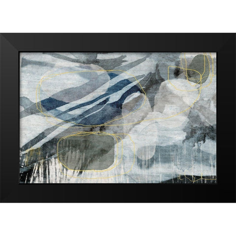 Pearly Dusk Black Modern Wood Framed Art Print by Naskrent, Delores