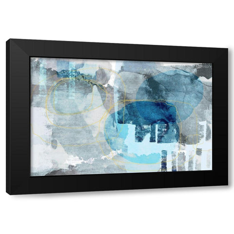 Iron Heather Black Modern Wood Framed Art Print by Naskrent, Delores