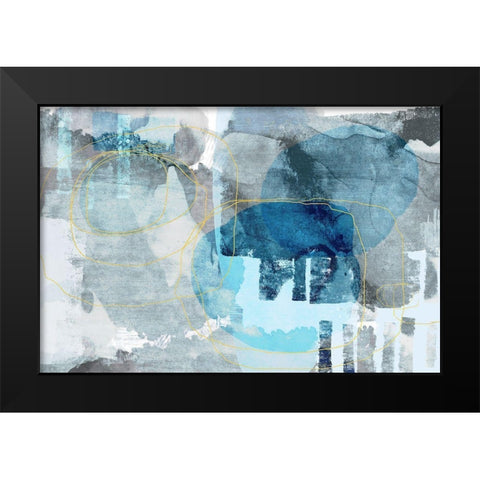 Iron Heather Black Modern Wood Framed Art Print by Naskrent, Delores