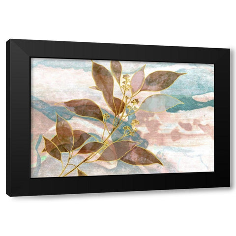 Soft Breath Black Modern Wood Framed Art Print by Naskrent, Delores