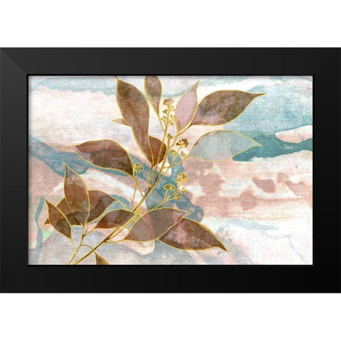 Soft Breath Black Modern Wood Framed Art Print by Naskrent, Delores