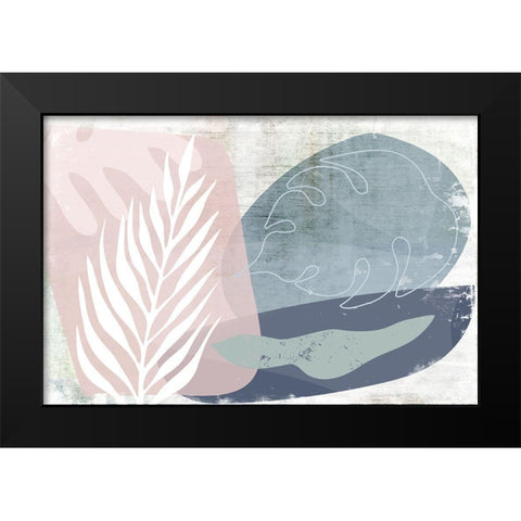 Burgeoning Black Modern Wood Framed Art Print by Naskrent, Delores