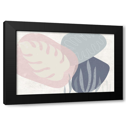 Tender Lichen Black Modern Wood Framed Art Print with Double Matting by Naskrent, Delores