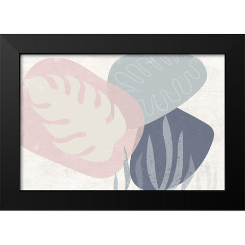 Tender Lichen Black Modern Wood Framed Art Print by Naskrent, Delores