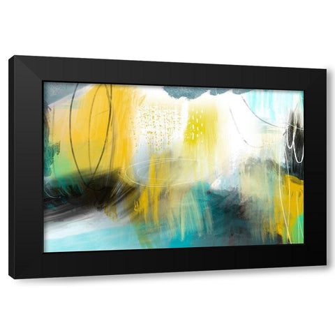 Forecast of Rain Black Modern Wood Framed Art Print by Naskrent, Delores