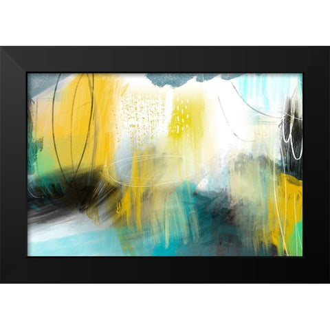 Forecast of Rain Black Modern Wood Framed Art Print by Naskrent, Delores