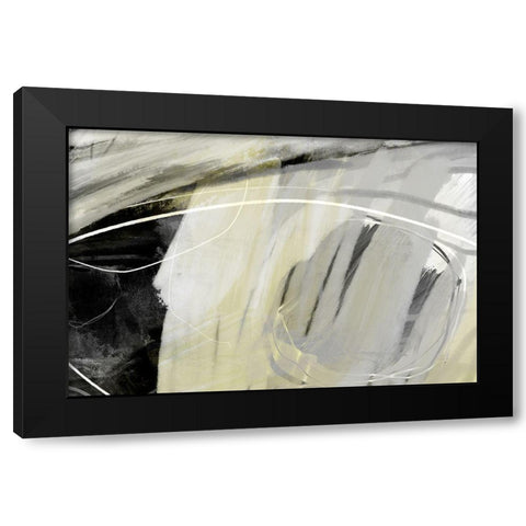 Whisper It Black Modern Wood Framed Art Print with Double Matting by Naskrent, Delores