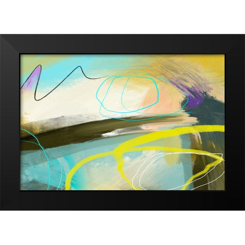 Modulate Black Modern Wood Framed Art Print by Naskrent, Delores