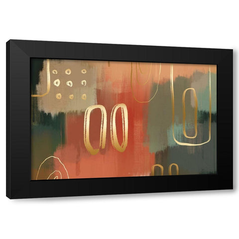 Terracotta Black Modern Wood Framed Art Print with Double Matting by Naskrent, Delores