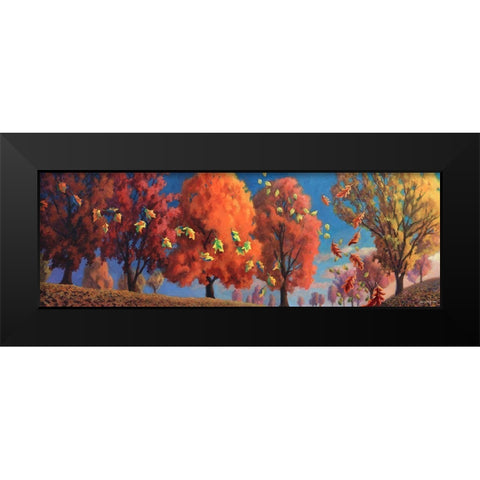 Autumn Melody I Black Modern Wood Framed Art Print by Wang, John