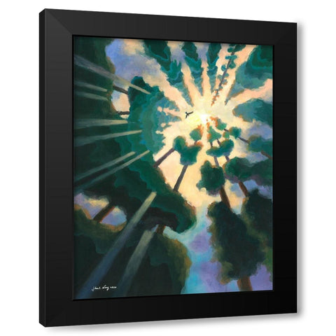 Fantasia of Summer Black Modern Wood Framed Art Print with Double Matting by Wang, John