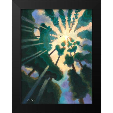 Fantasia of Summer Black Modern Wood Framed Art Print by Wang, John