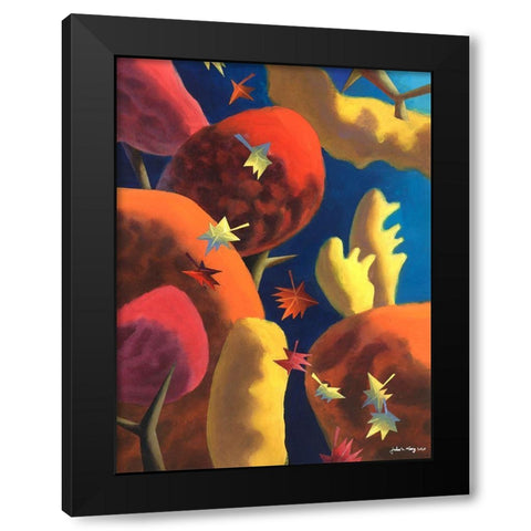 Fantasia of Autumn Black Modern Wood Framed Art Print by Wang, John