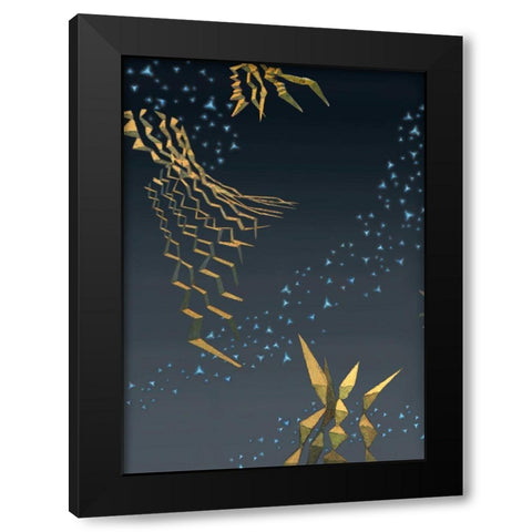 Reviving Tone Poem I Black Modern Wood Framed Art Print by Wang, John