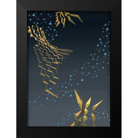 Reviving Tone Poem I Black Modern Wood Framed Art Print by Wang, John