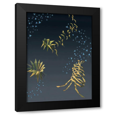 Reviving Tone Poem II Black Modern Wood Framed Art Print by Wang, John