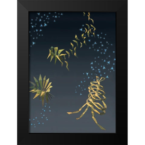 Reviving Tone Poem II Black Modern Wood Framed Art Print by Wang, John