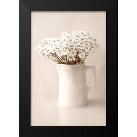 Jug of Daisies Black Modern Wood Framed Art Print by Stalus, Judy